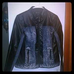 Jean and Faux Leather Jacket